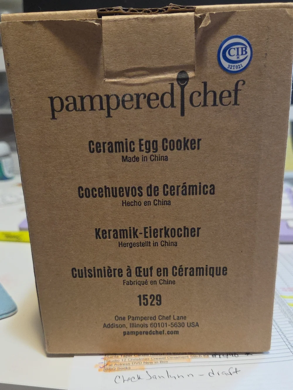 Pampered Chef Ceramuc Egg Cooker #1529-New In Box